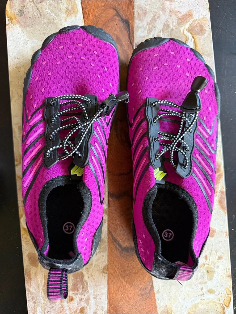 Bundle of swim/water shoes both size 37 measure 10in long worn once